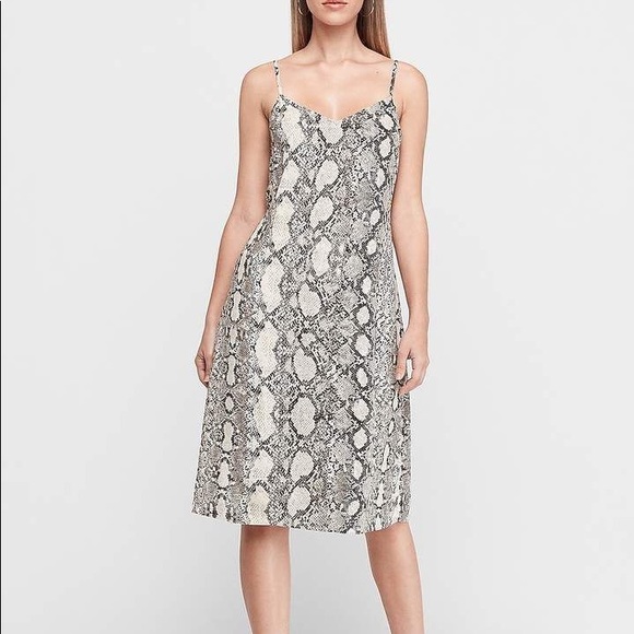 Express Snake Print Slip Dress - Picture 1 of 4